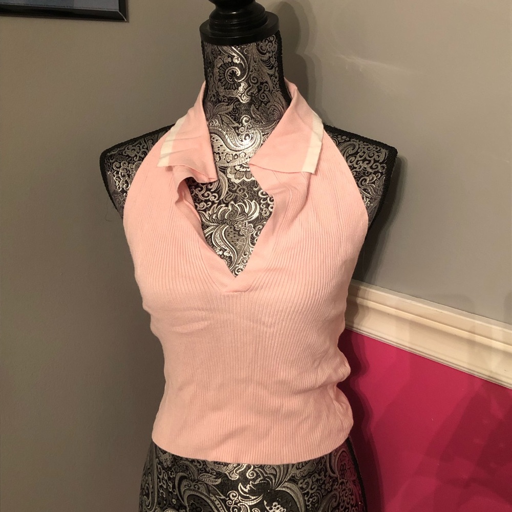 NWT Retro Style Knit Halter Top
